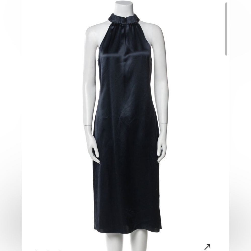 Frame Midnight Blue Halter Midi Dress